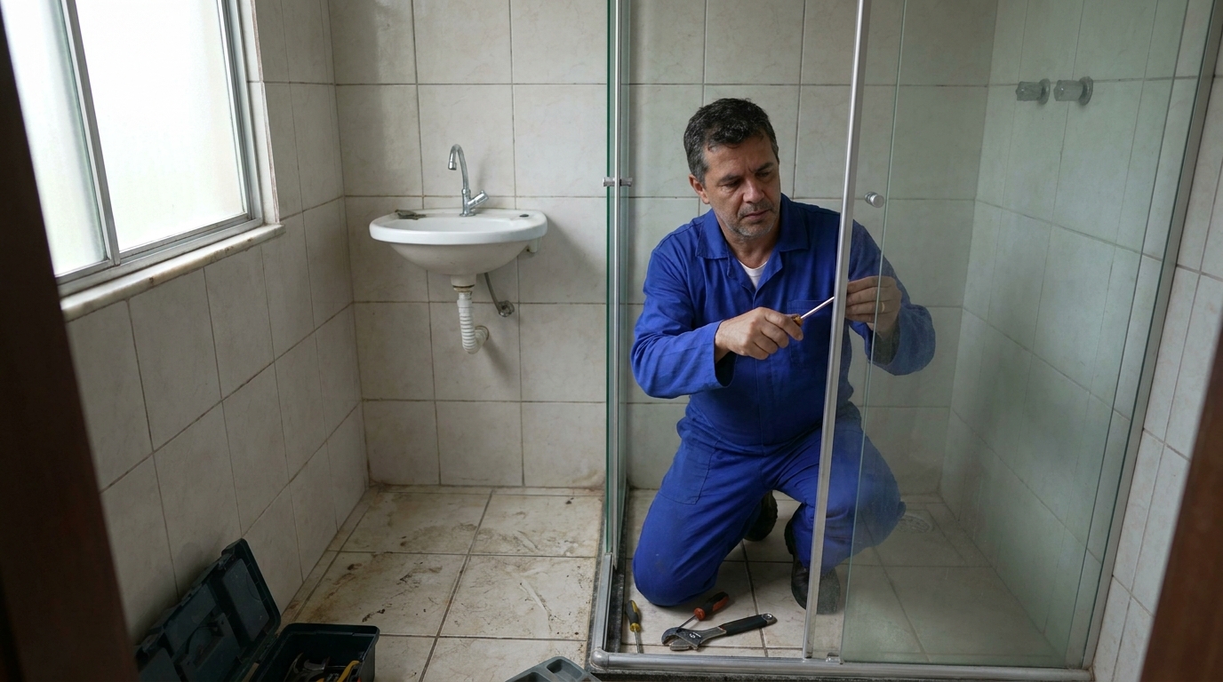 Troca de Roldanas e Trilhos em Atibaia‑SP